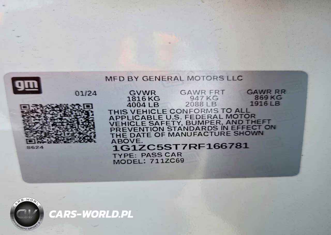 2024 Chevrolet Malibu Ls VIN:1G1ZC5ST7RF166781 - 12