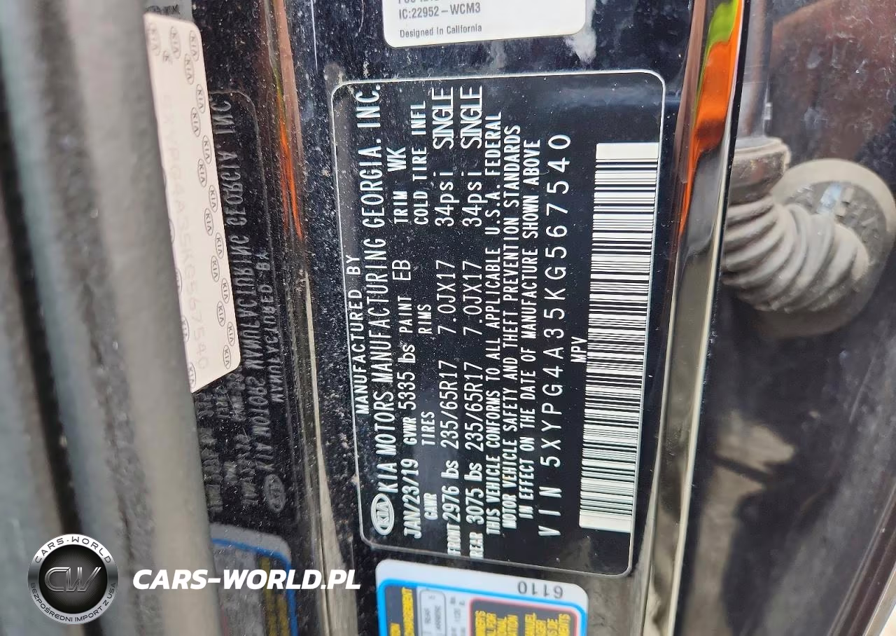 2019 Kia Sorento L VIN:5XYPG4A35KG567540 - 13