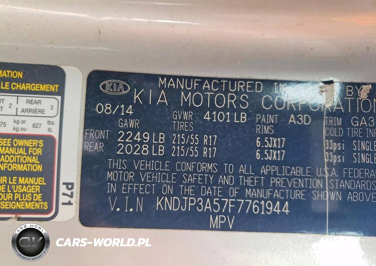 2015 Kia Soul + VIN:KNDJP3A57F7761944 - 13