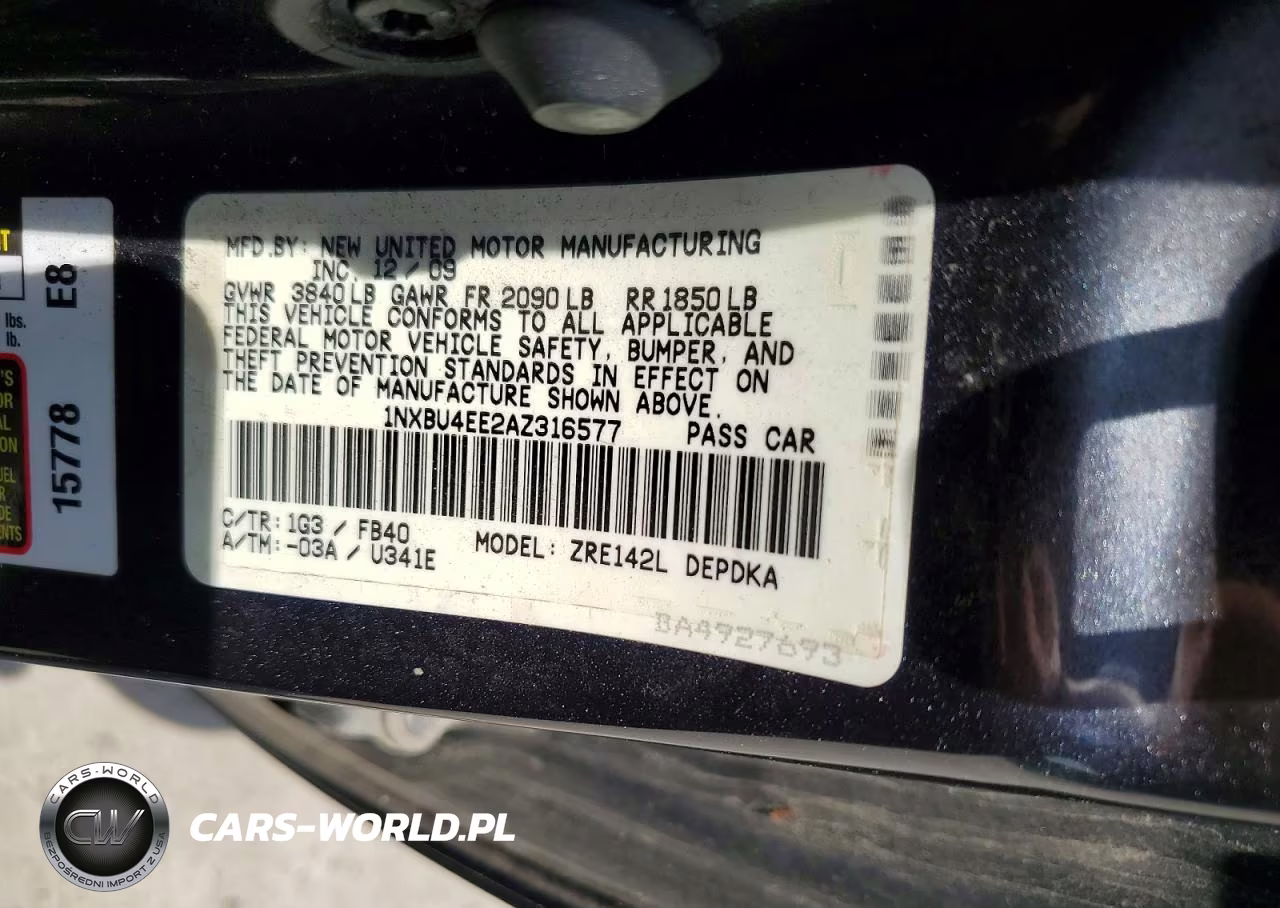 2010 Toyota Corolla Base VIN:1NXBU4EE2AZ316577 - 13