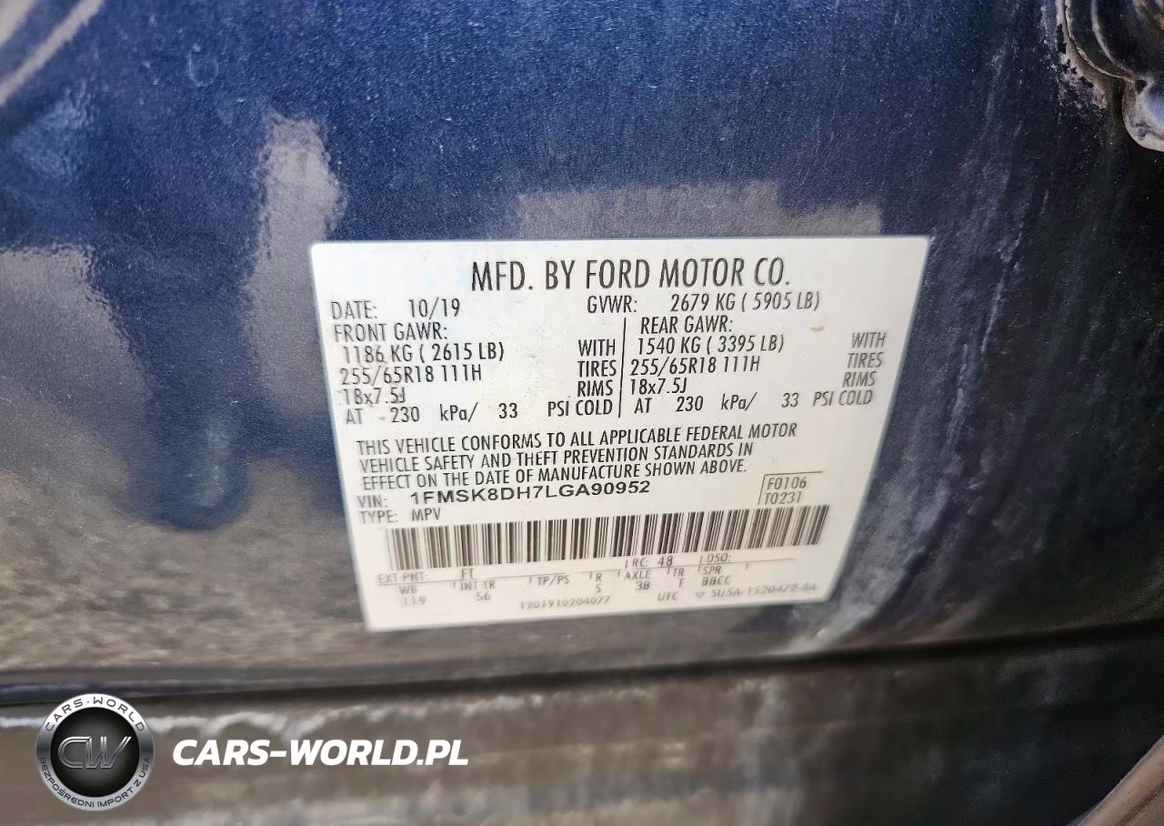 2020 Ford Explorer Xlt VIN:1FMSK8DH7LGA90952 - 13