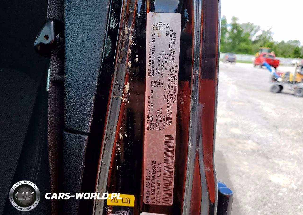 2021 Jeep Gladiator Sport VIN:1C6HJTAG9ML580728 - 12
