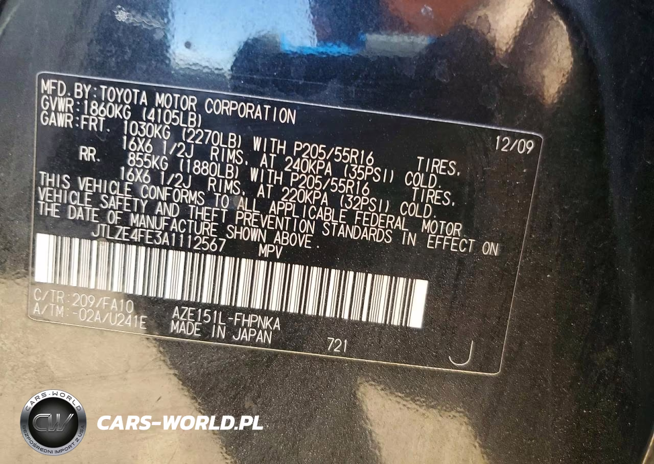 2010 Toyota Scion Xb VIN:JTLZE4FE3A1112567 - 12