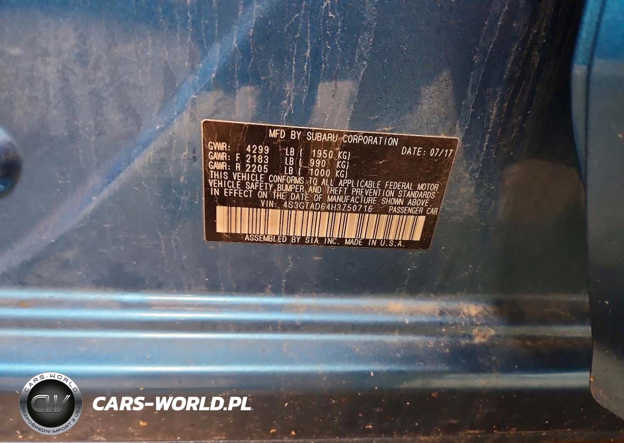 2017 Subaru Impreza Premium Plus VIN:4S3GTAD64H3750716 - 14
