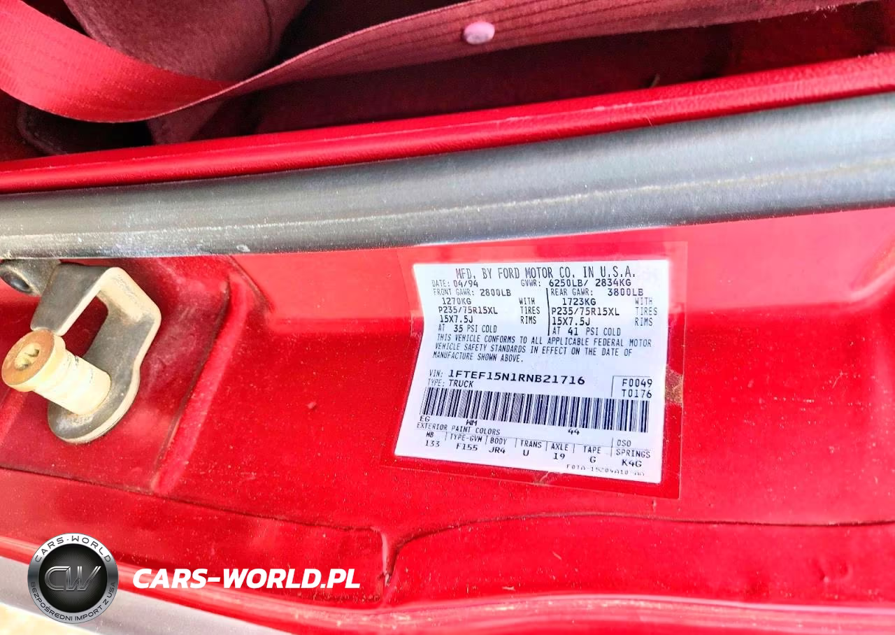 1994 Ford F150 VIN:1FTEF15N1RNB21716 - 12
