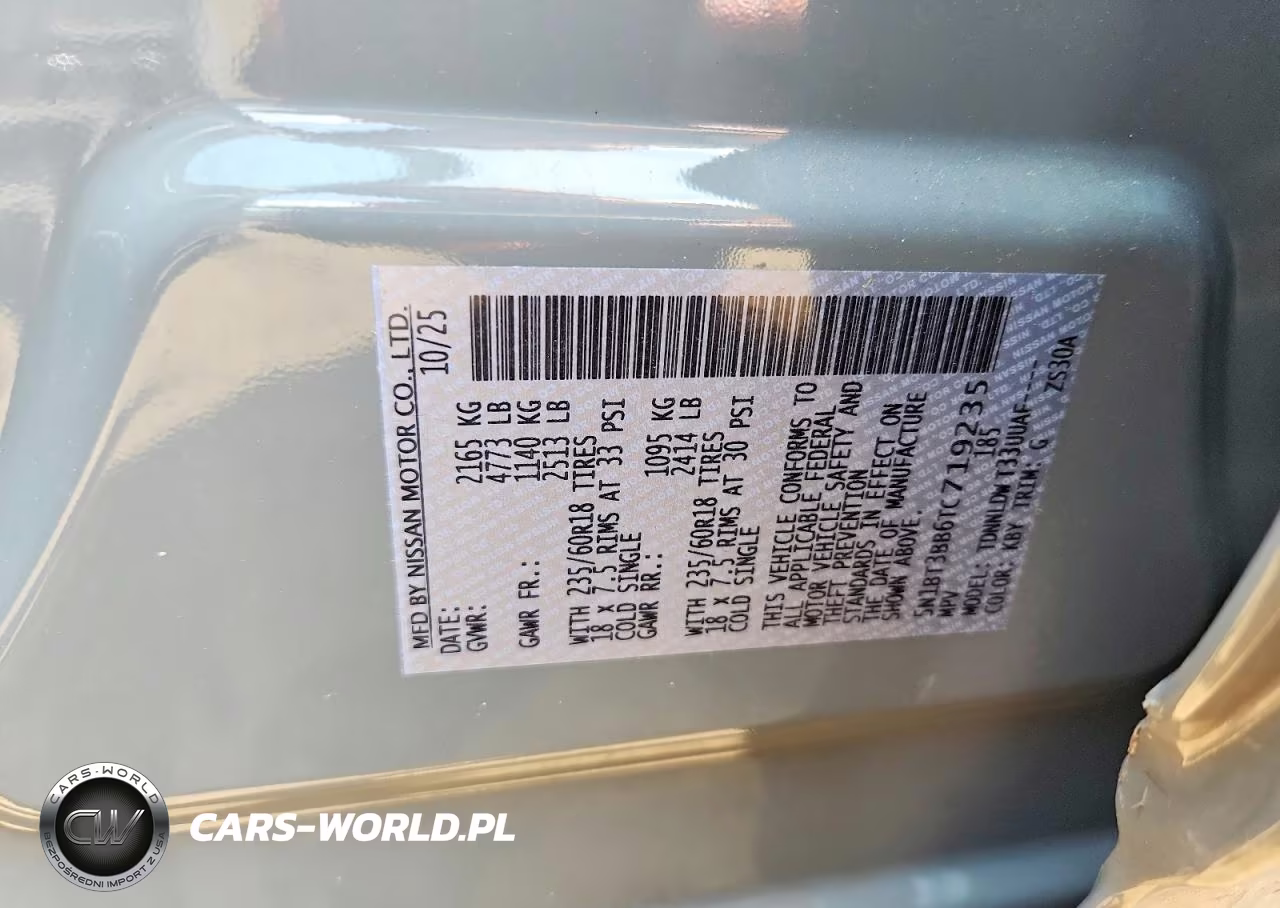 2026 Nissan Rogue Sv VIN:5N1BT3BB6TC719235 - 13