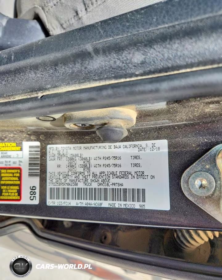 2019 Toyota Tacoma Sr5 V6 VIN:3TMDZ5BN5KM062300 - 12