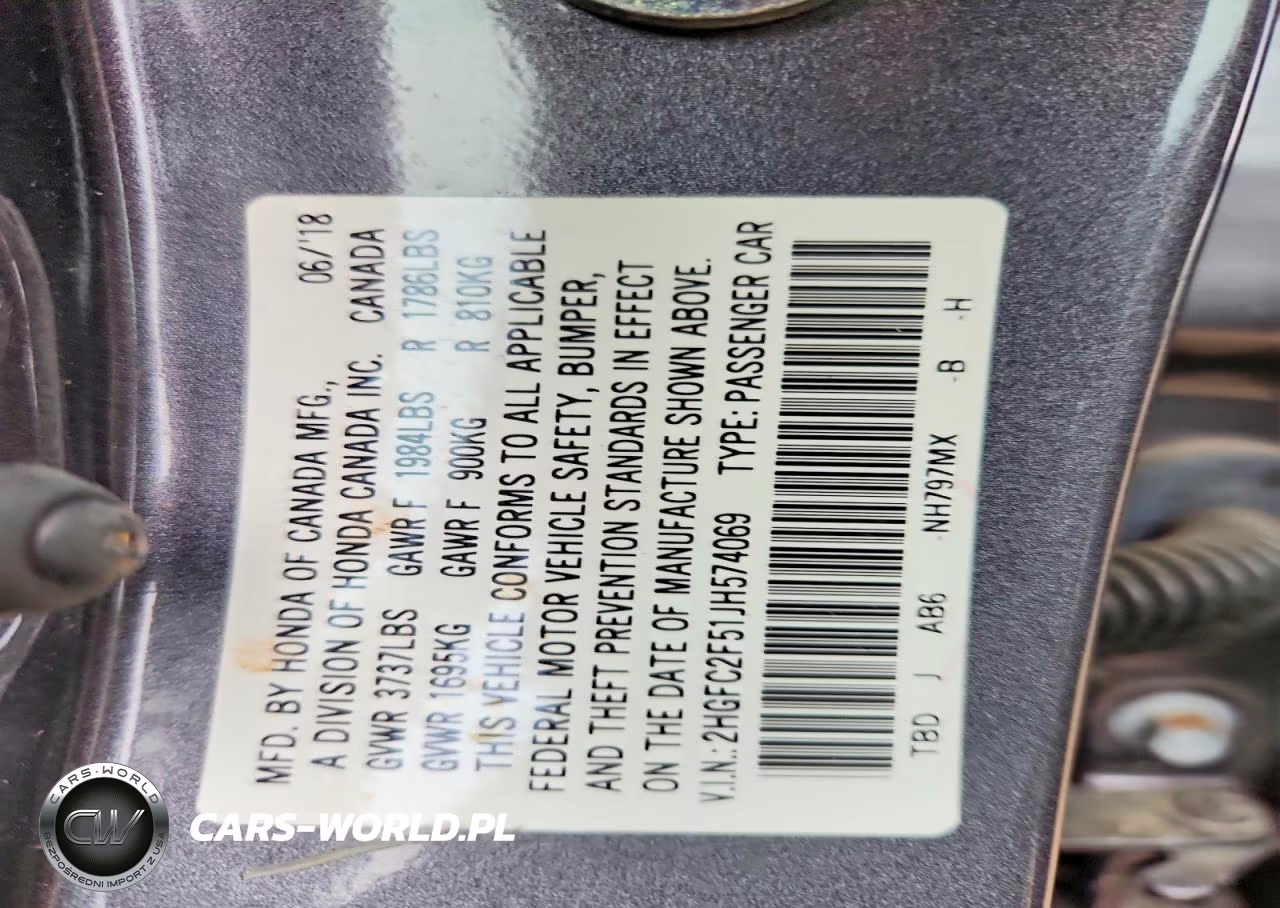 2018 Honda Civic Lx VIN:2HGFC2F51JH574069 - 13