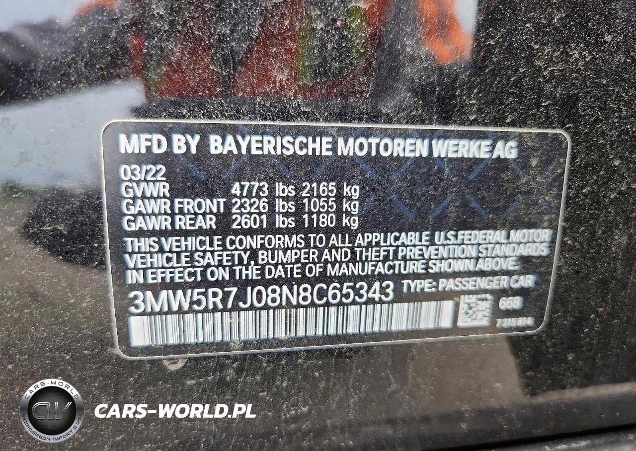 2022 BMW 330Xi VIN:3MW5R7J08N8C65343 - 12
