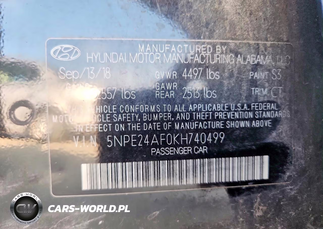 2019 Hyundai Sonata Se VIN:5NPE24AF0KH740499 - 12