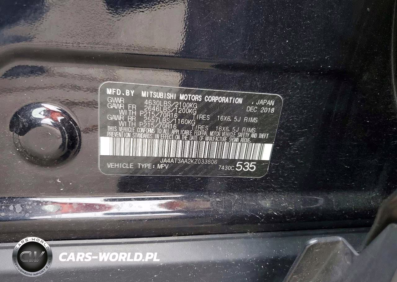 2019 Mitsubishi Eclipse Cross Es VIN:JA4AT3AA2KZ033806 - 12
