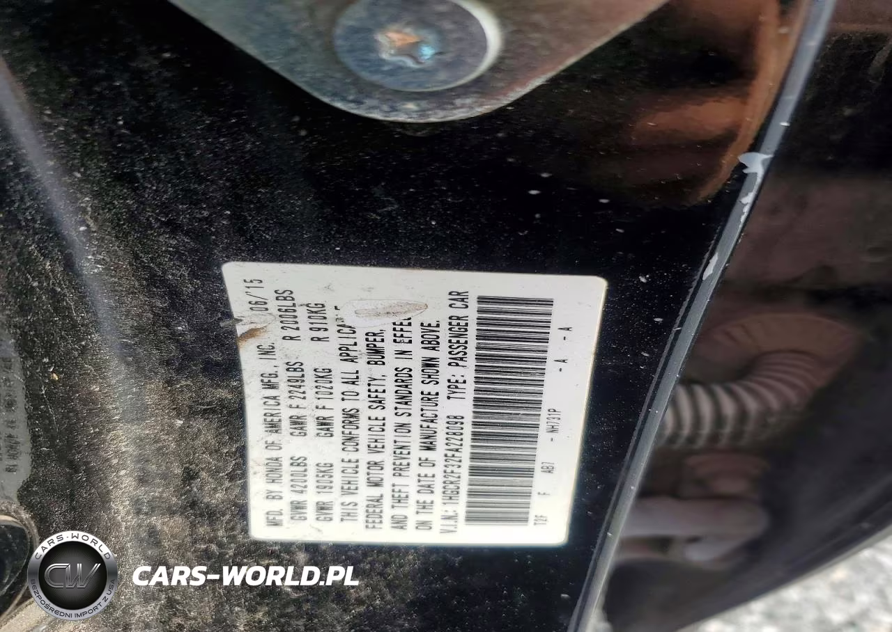 2015 Honda Accord Lx VIN:1HGCR2F32FA228098 - 13