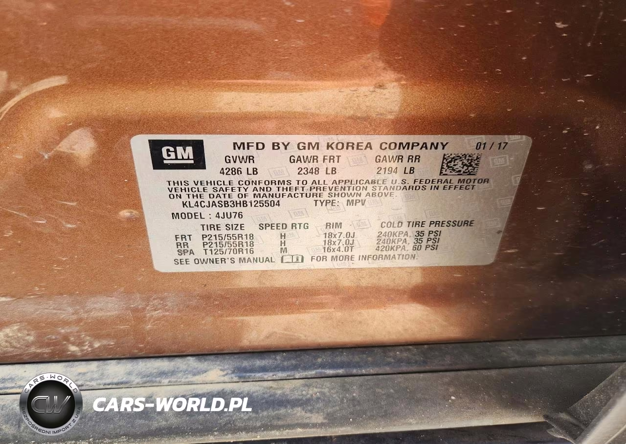 2017 Buick Encore Preferred VIN:KL4CJASB3HB125504 - 13