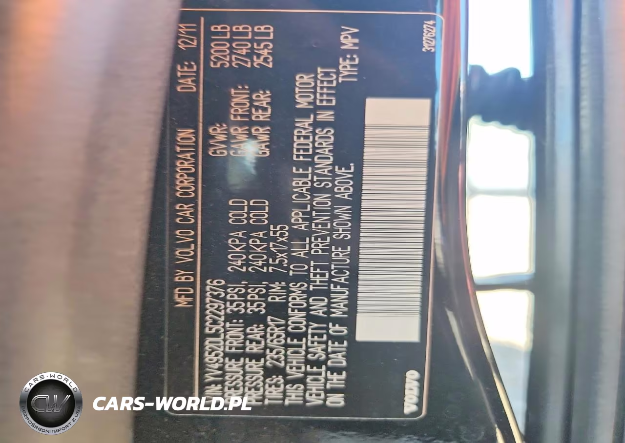 2012 Volvo Xc60 3.2 VIN:YV4952DL5C2297376 - 12