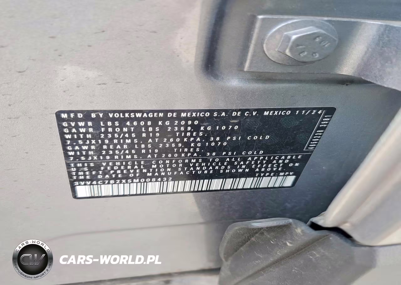 2025 Volkswagen Taos Sel VIN:3VV4C7B2XSM008432 - 13