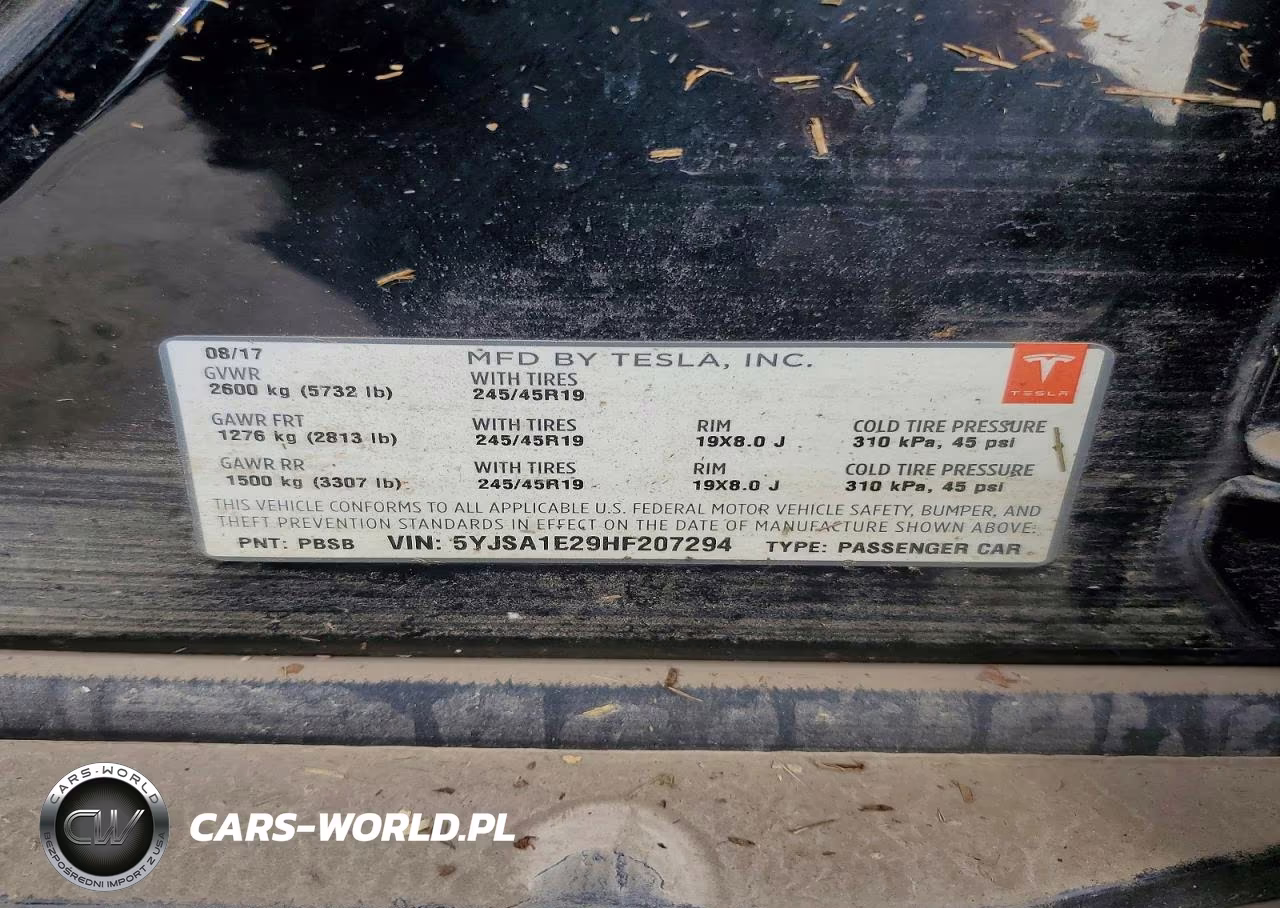 2017 Tesla Model S VIN:5YJSA1E29HF207294 - 12