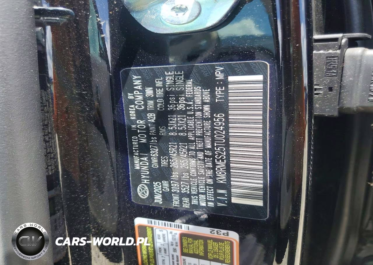 2026 Hyundai Palisade VIN:KM8RMES25TU024956 - 12