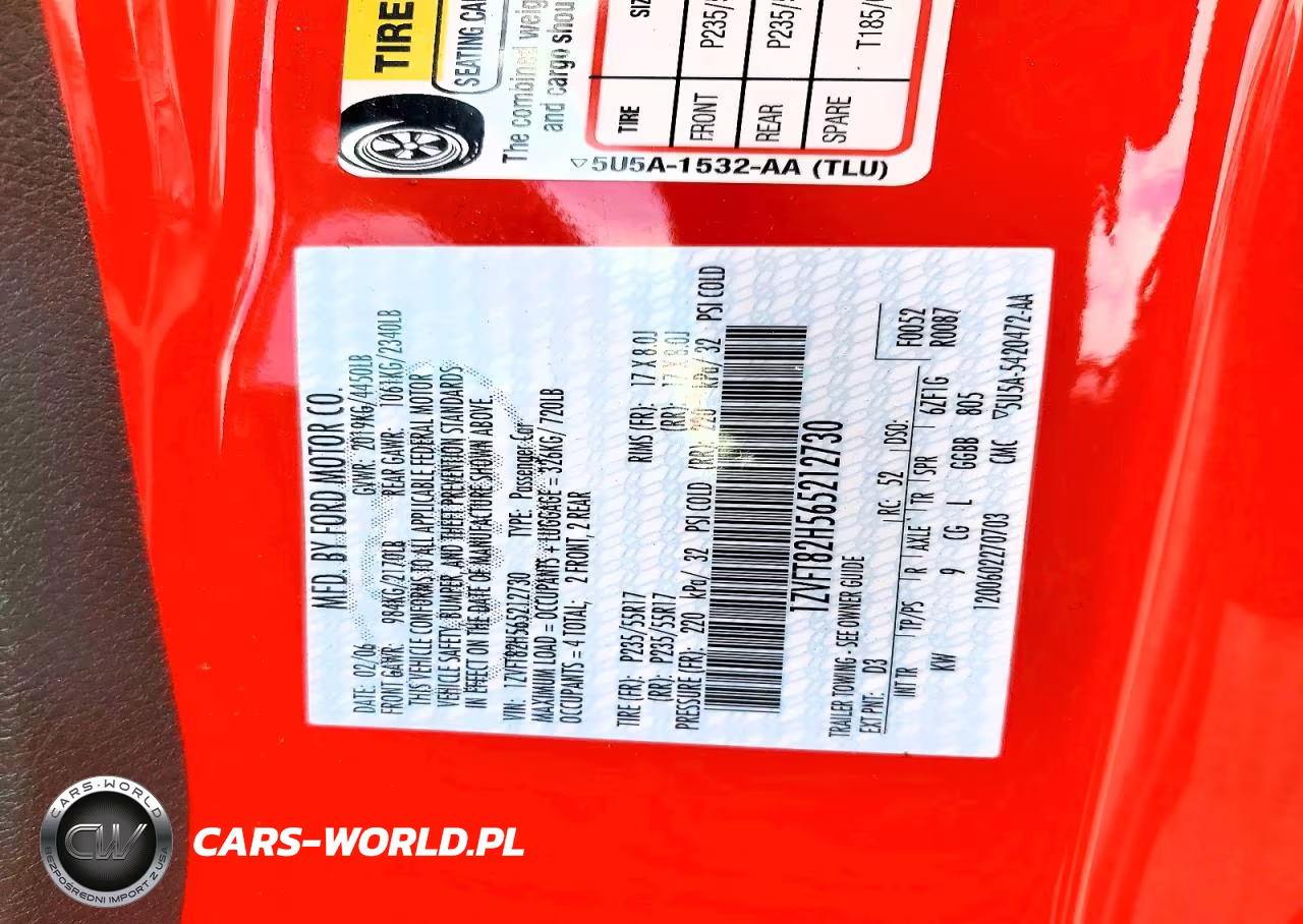 2006 Ford Mustang Gt VIN:1ZVFT82H565212730 - 12