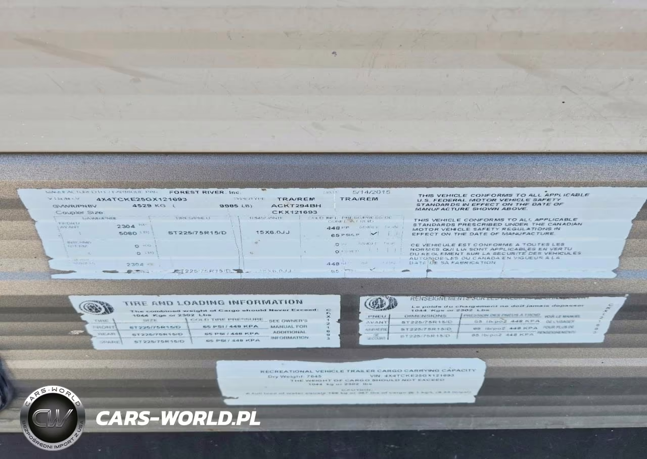 2016 Forest River Cherokee Camper VIN:4X4TCKE25GX121693 - 10