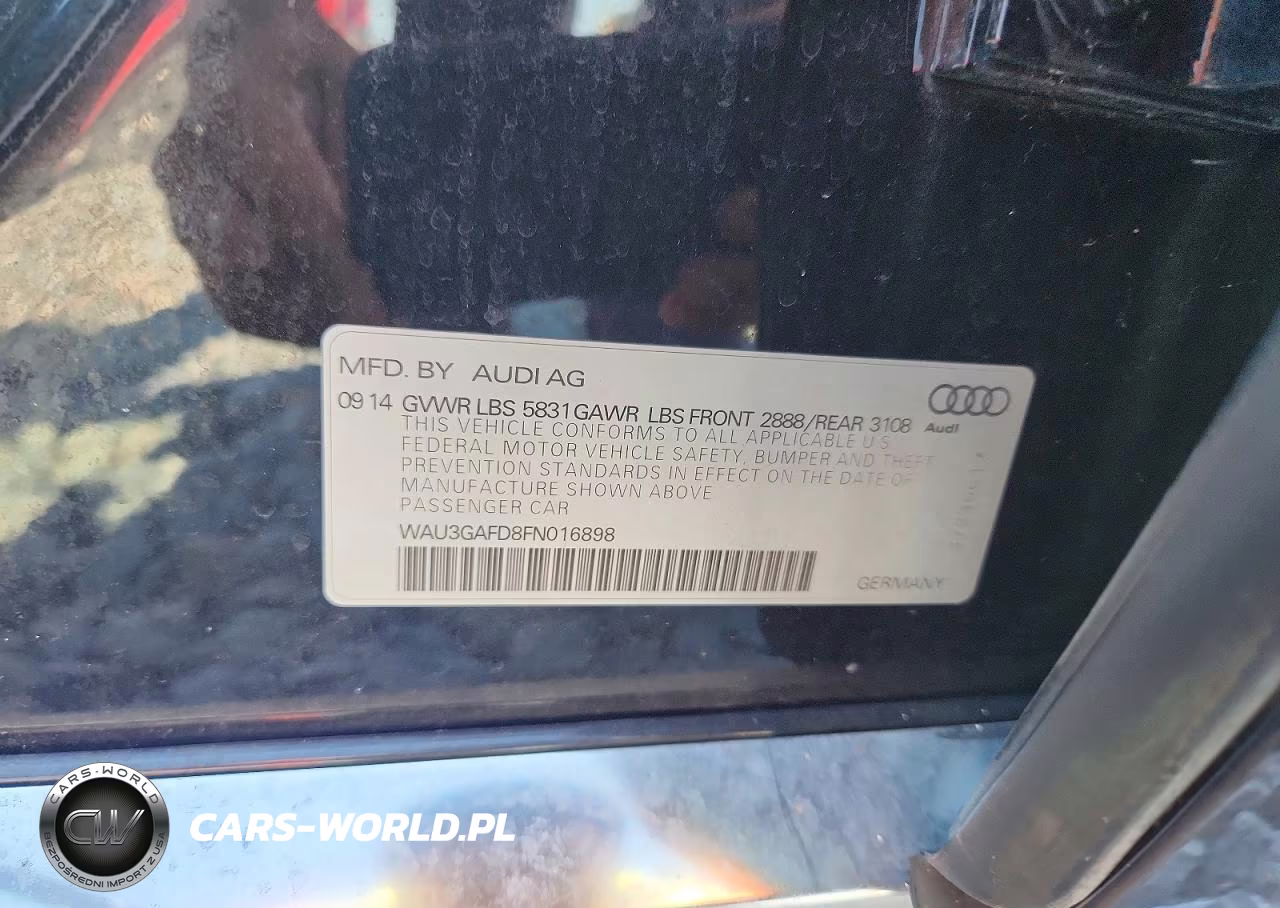 2015 Audi A8 L Quattro VIN:WAU3GAFD8FN016898 - 12