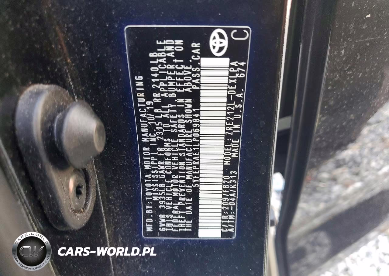 2020 Toyota Corolla Le VIN:5YFEPRAE1LP069841 - 13