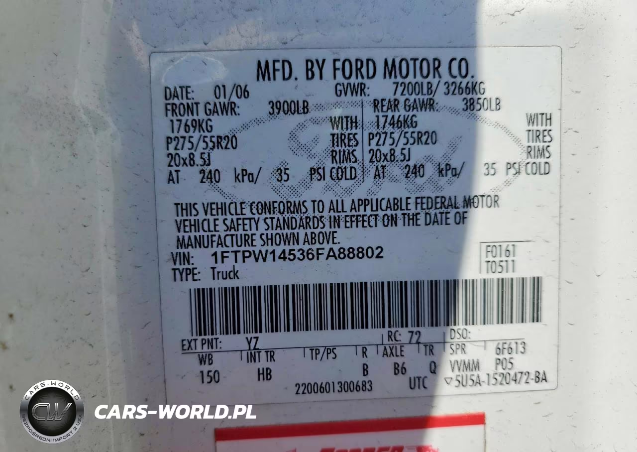 2006 Ford F150 Supercrew VIN:1FTPW14536FA88802 - 12