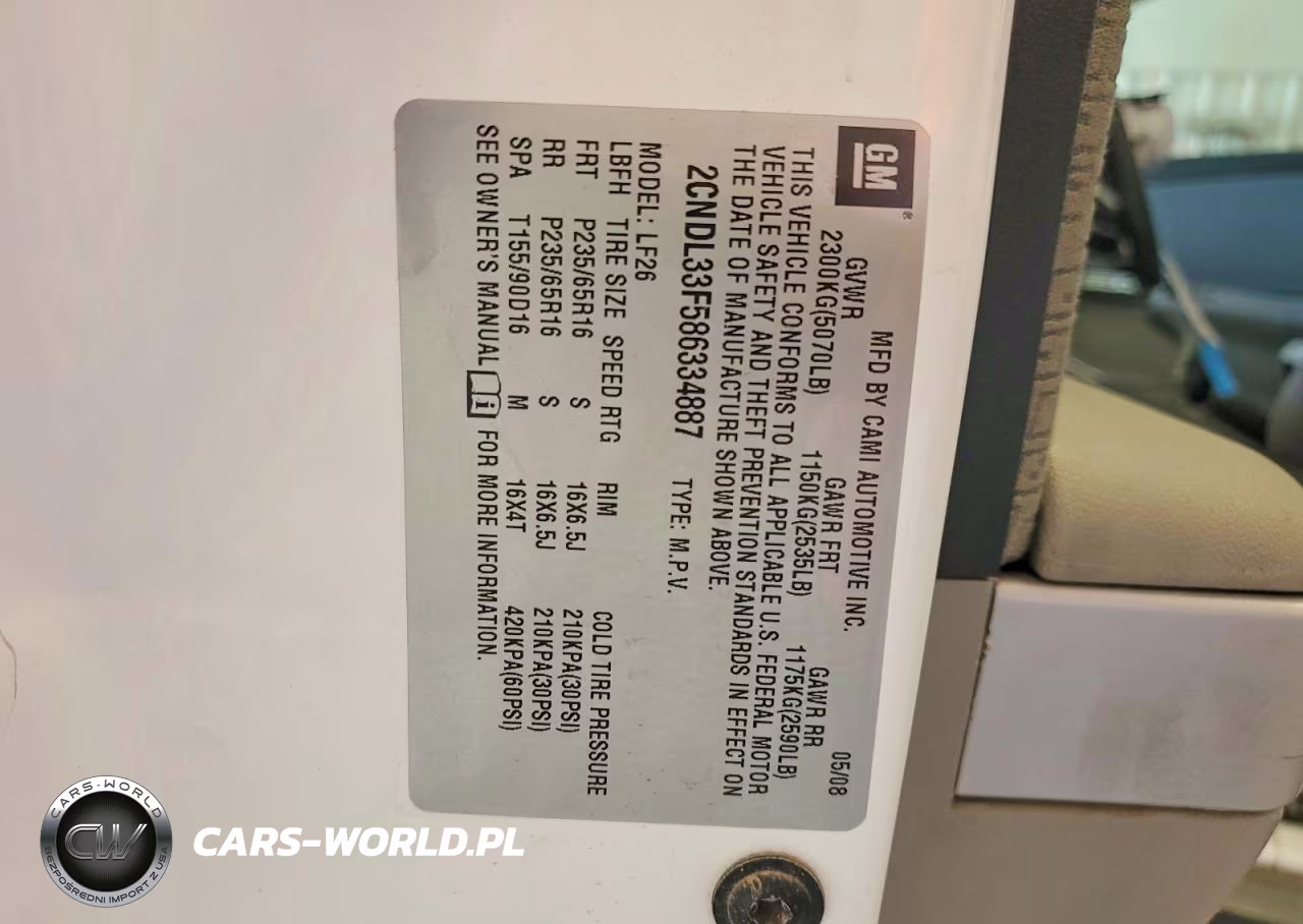 2008 Chevrolet Equinox Lt VIN:2CNDL33F586334887 - 14