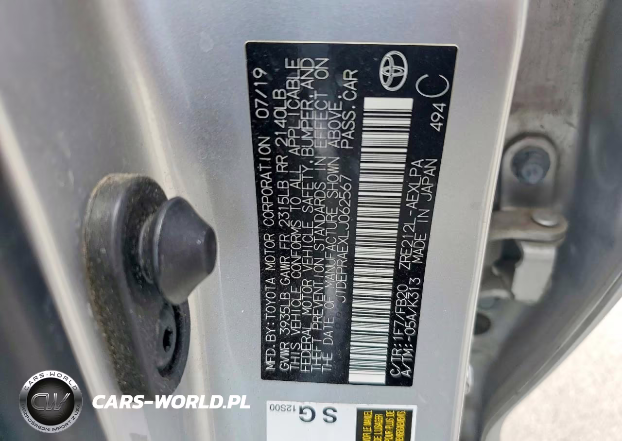 2020 Toyota Corolla Le VIN:JTDEPRAEXLJ062567 - 12