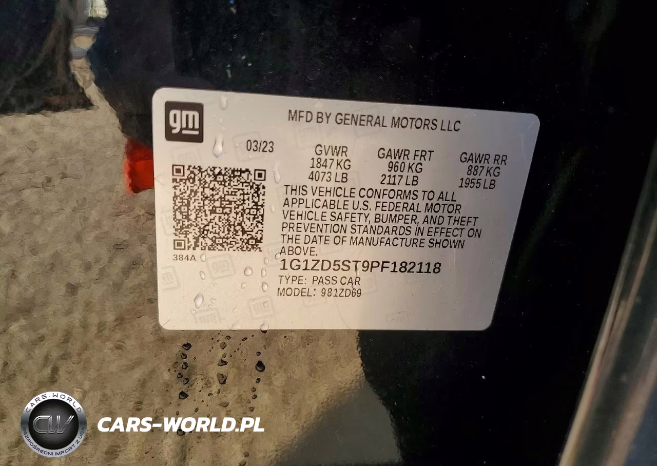2023 Chevrolet Malibu Lt VIN:1G1ZD5ST9PF182118 - 12