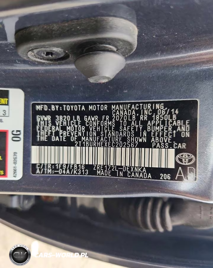 2014 Toyota Corolla Le Plus VIN:2T1BURHEXEC202567 - 12