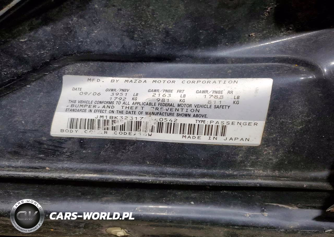 2007 Mazda 3 S VIN:JM1BK323171640542 - 13