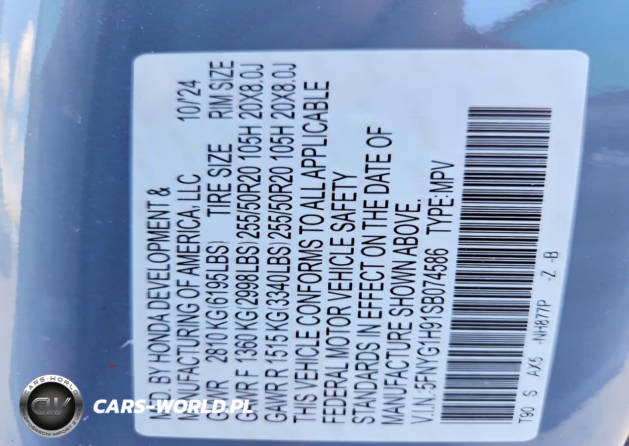 2025 Honda Pilot Black VIN:5FNYG1H91SB074586 - 12