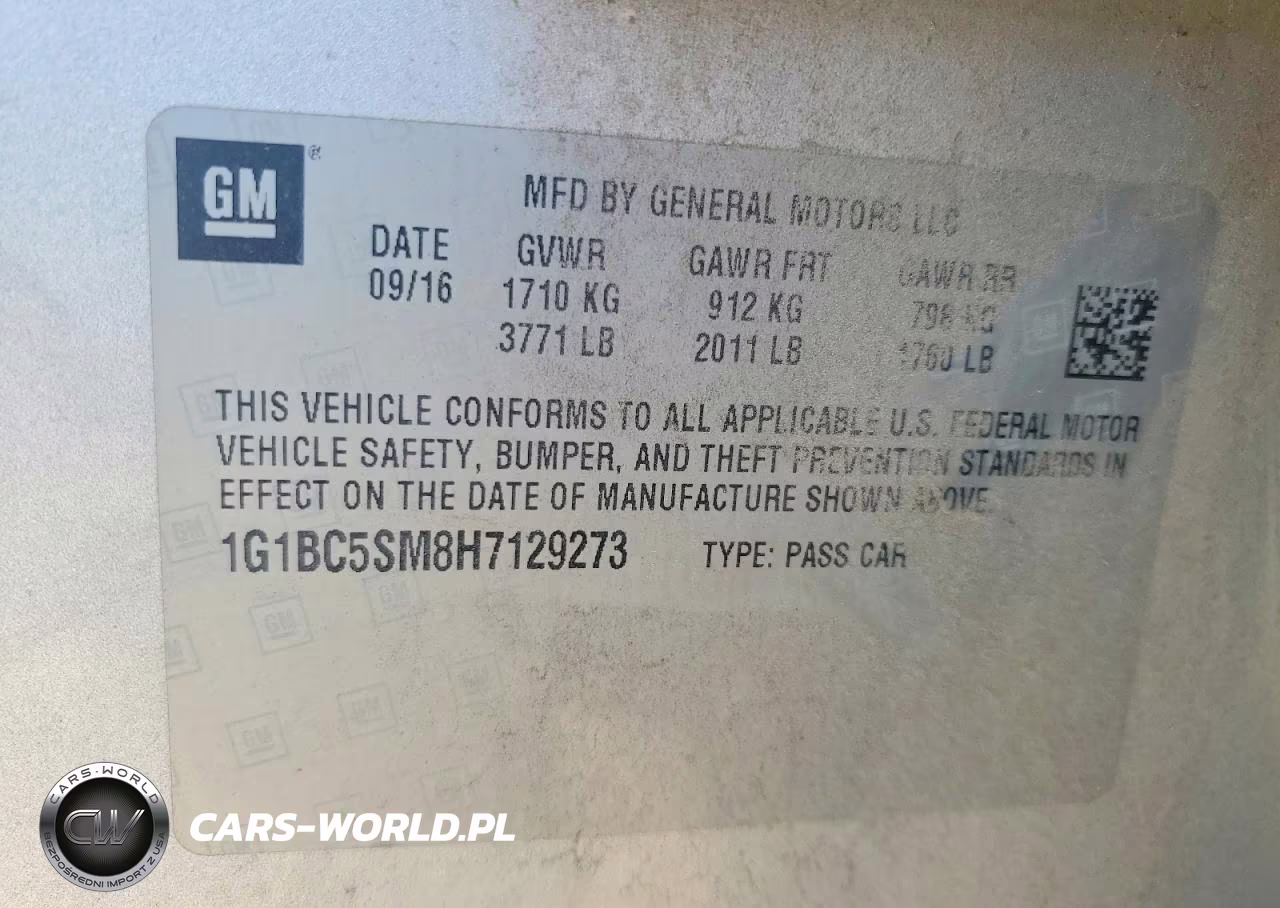 2017 Chevrolet Cruze Ls VIN:1G1BC5SM8H7129273 - 13