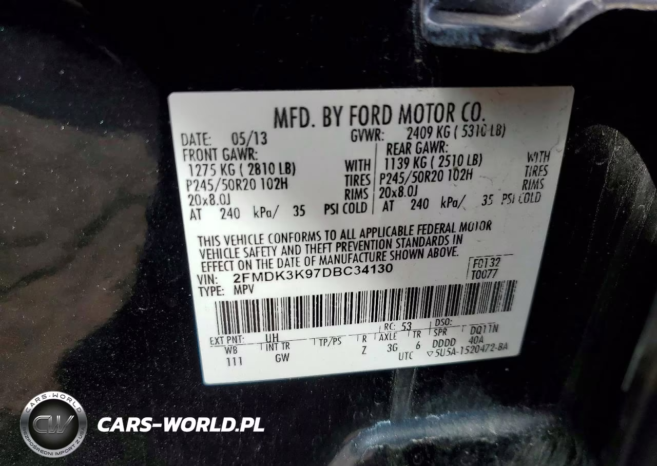 2013 Ford Edge Limited VIN:2FMDK3K97DBC34130 - 14