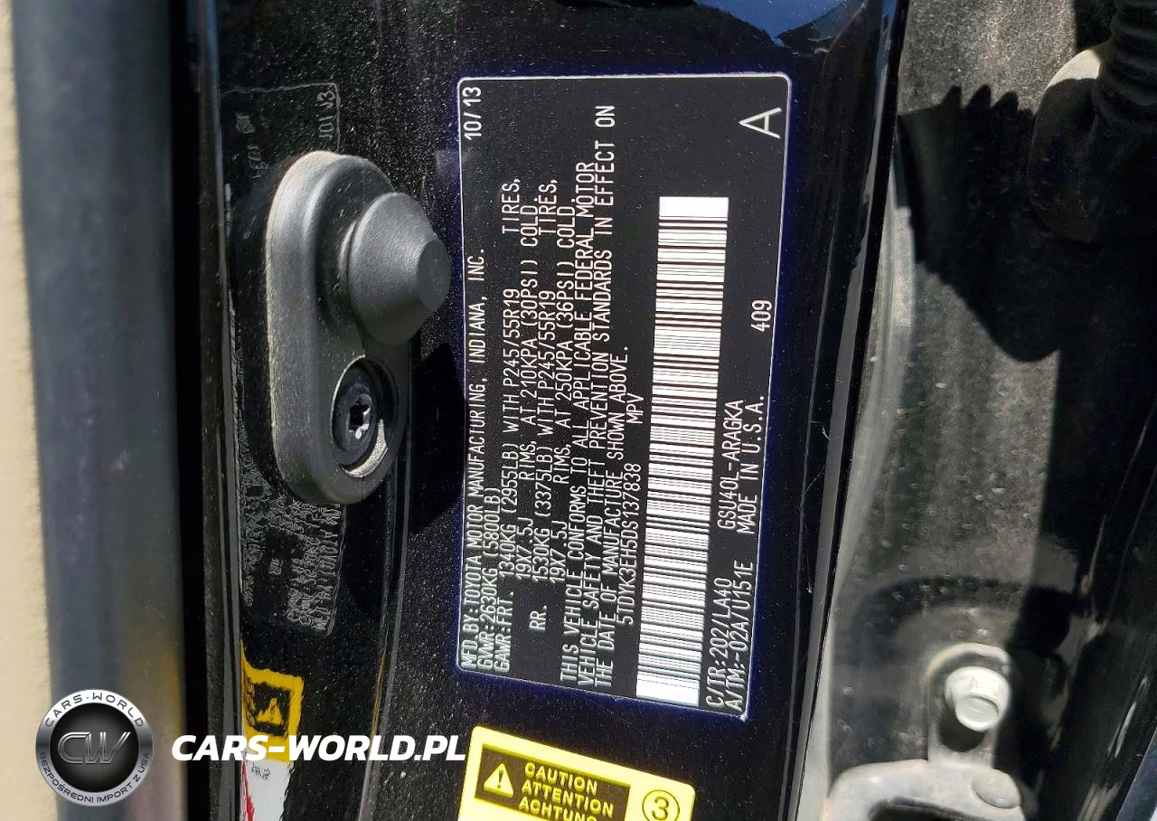 2013 Toyota Highlander Limited VIN:5TDYK3EH5DS137838 - 13