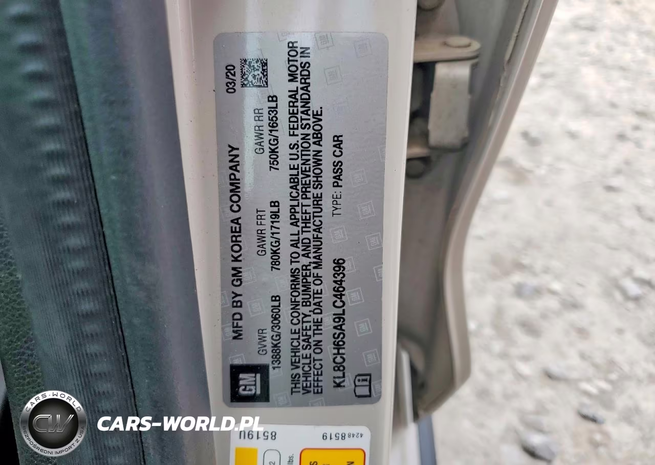 2020 Chevrolet Spark Activ VIN:KL8CH6SA9LC464396 - 14