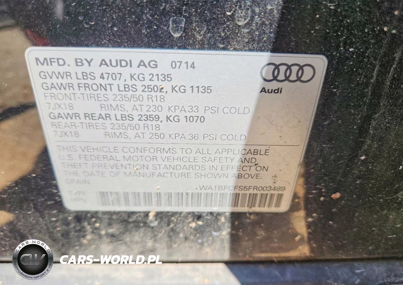 2015 Audi Q3 Premium Plus VIN:WA1BFCFS5FR003489 - 14