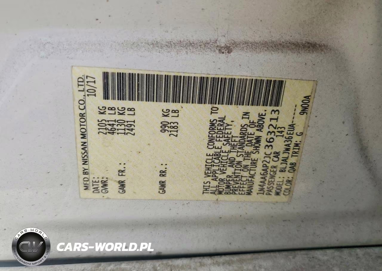 2018 Nissan Maxima 3.5 Sv VIN:1N4AA6AP2JC363213 - 12