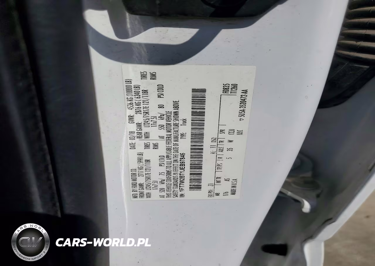 2018 Ford F250 VIN:1FT7W2BT1JEB97846 - 12