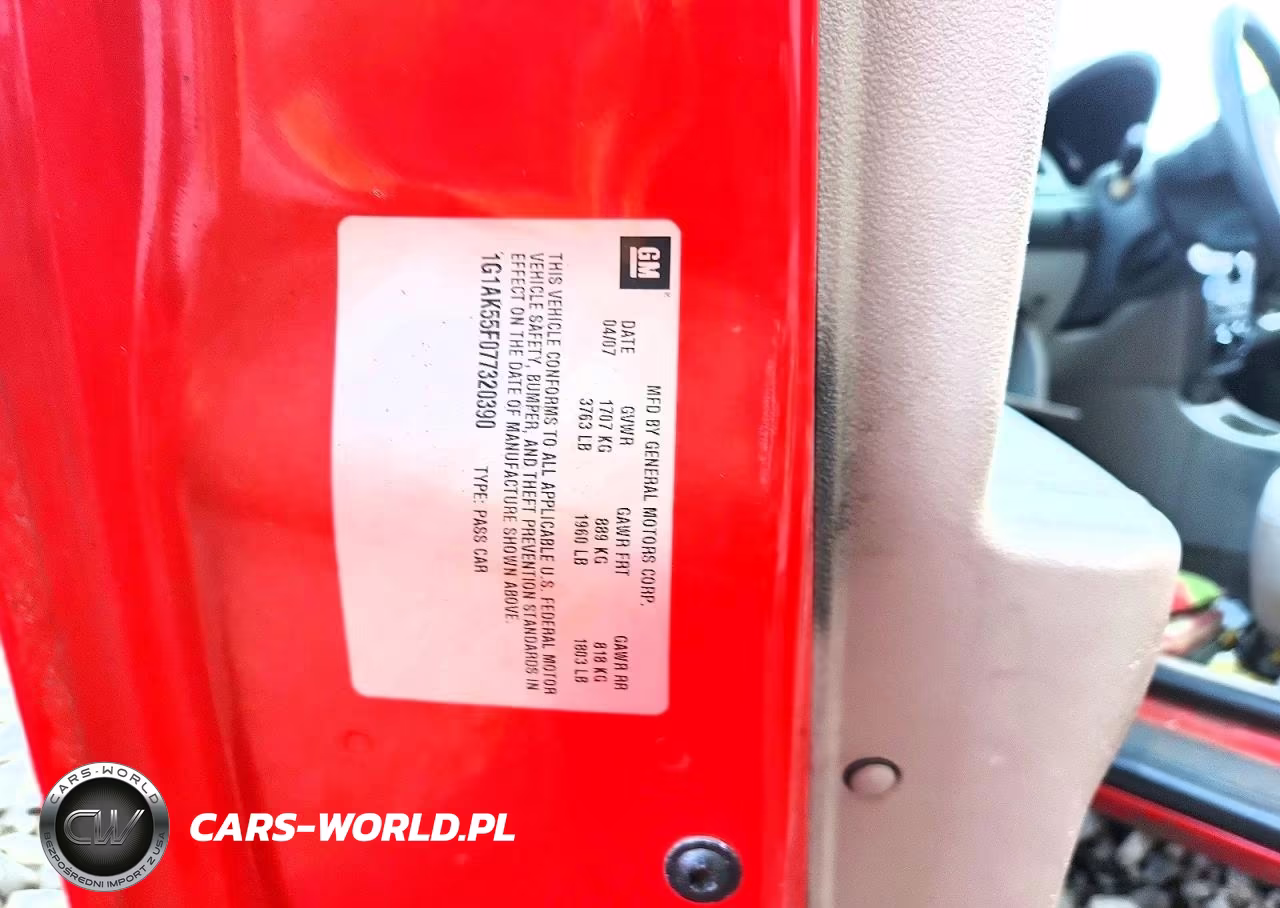 2007 Chevrolet Cobalt Ls VIN:1G1AK55F077320390 - 12