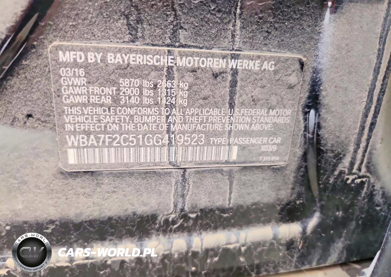 2016 BMW 750 Xi VIN:WBA7F2C51GG419523 - 12