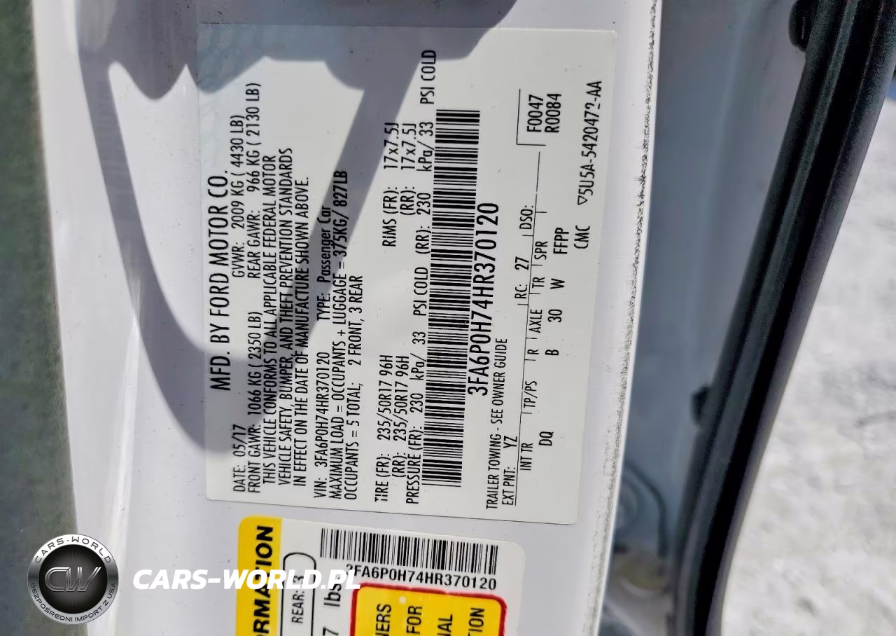 2017 Ford Fusion Se VIN:3FA6P0H74HR370120 - 12