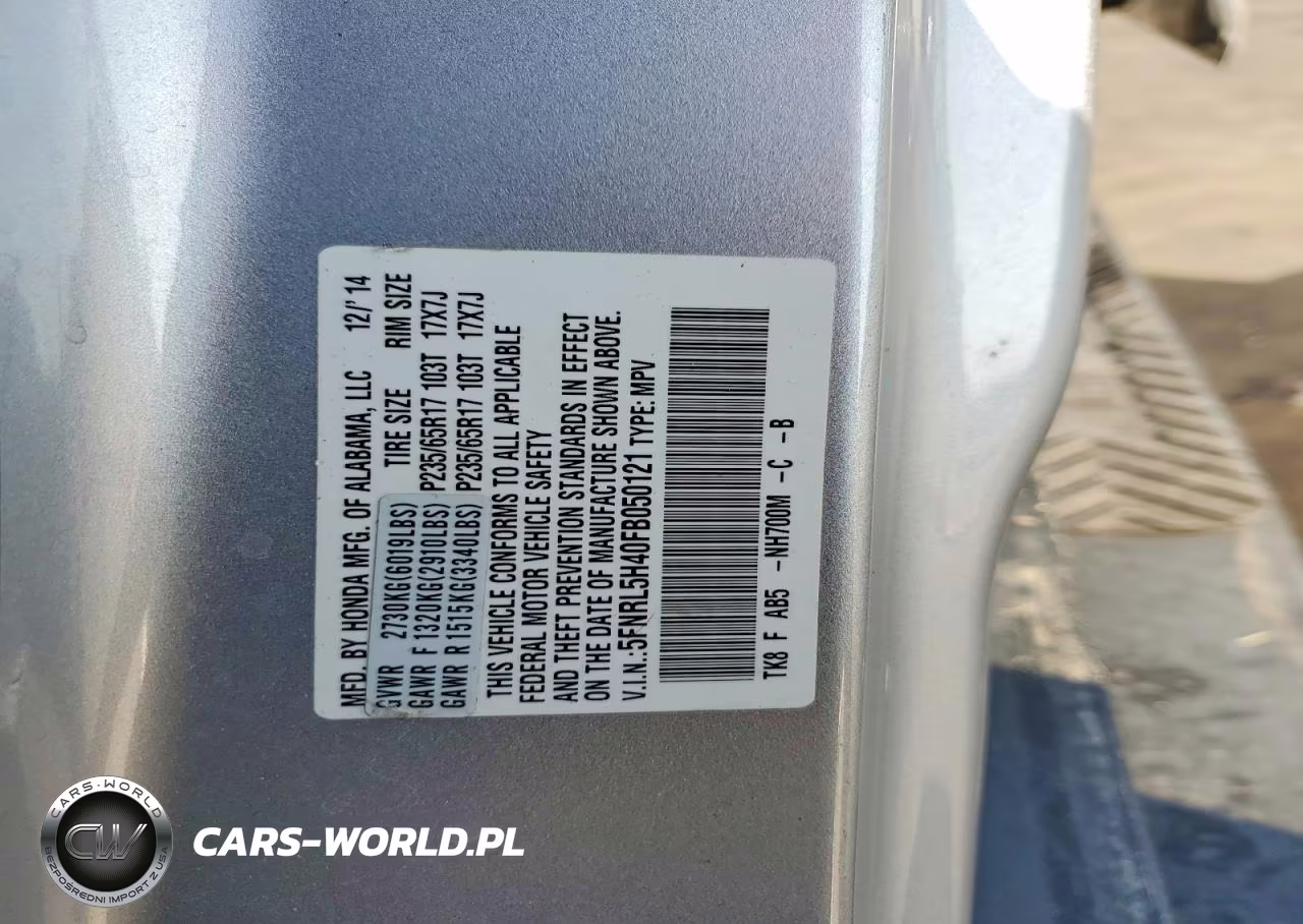 2015 Honda Odyssey Ex VIN:5FNRL5H40FB050121 - 13