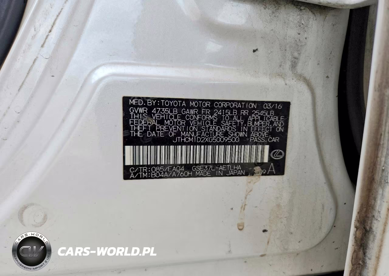 2016 Lexus Is 300 VIN:JTHCM1D2XG5009500 - 13