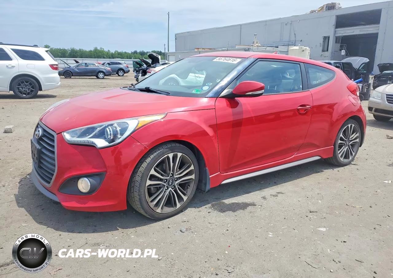 2016 Hyundai Veloster Turbo VIN:KMHTC6AE8GU260047 - 1