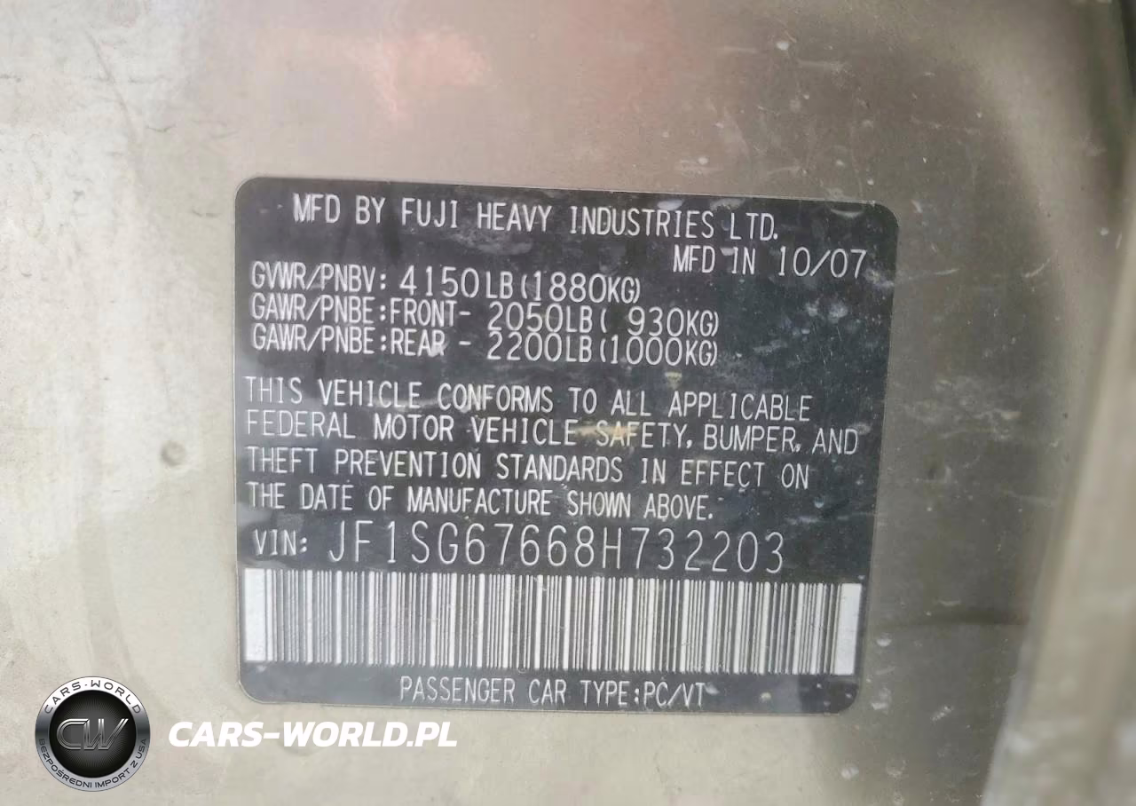 2008 Subaru Forester 2.5X Ll Bean VIN:JF1SG67668H732203 - 14