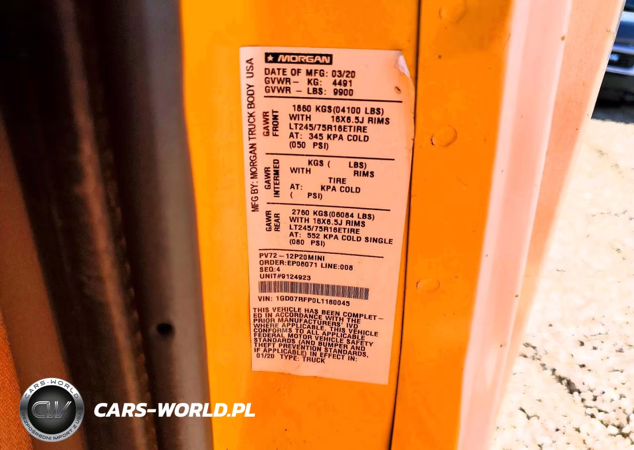 2020 GMC Savana VIN:1GD07RFP0L1180045 - 12