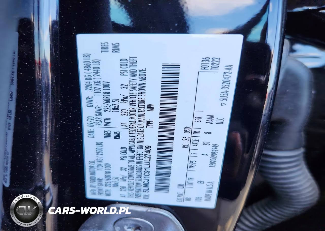 2020 Lincoln Corsair VIN:5LMCJ1C91LUL27409 - 12