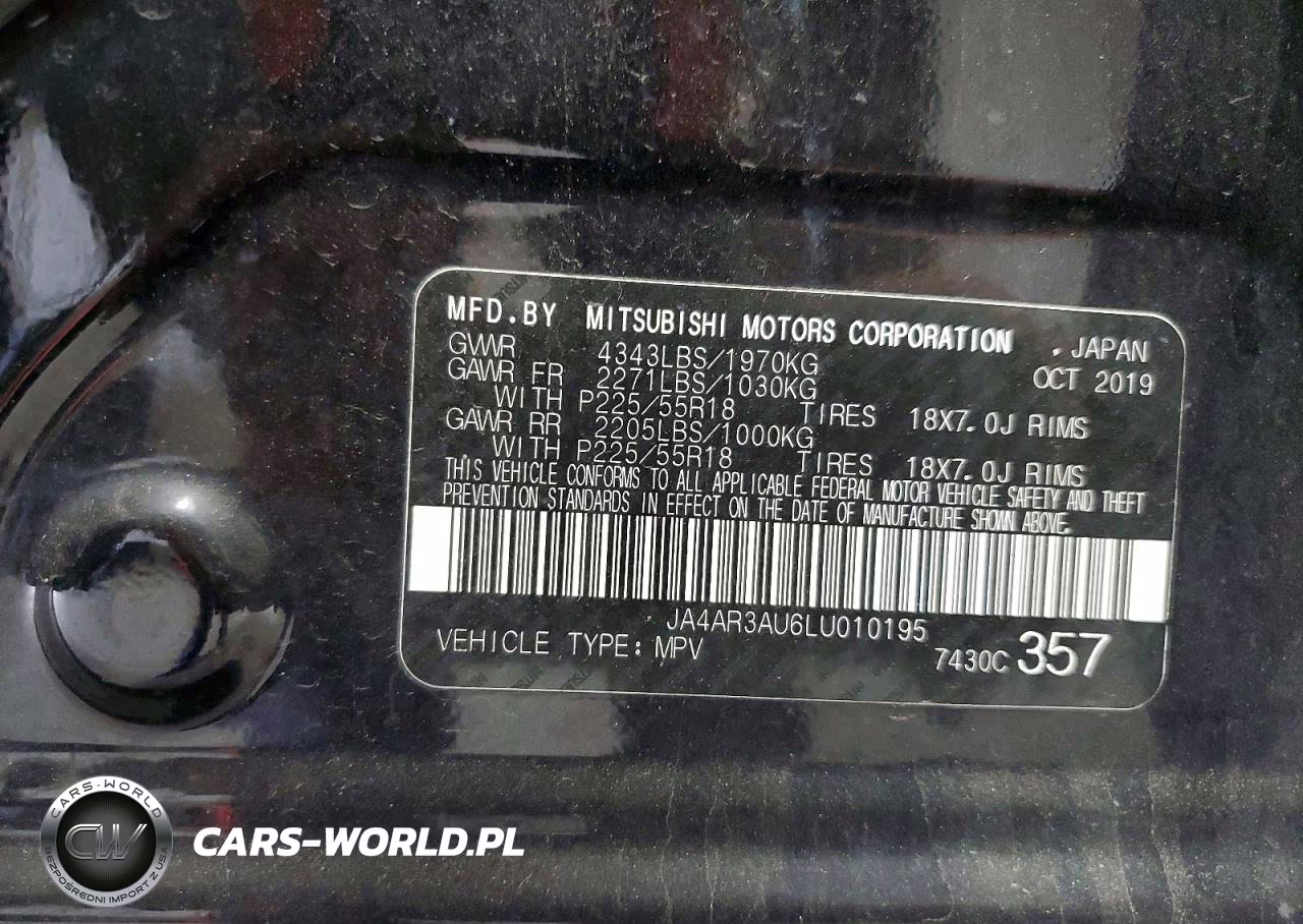 2020 Mitsubishi Outlander Sport Es VIN:JA4AR3AU6LU010195 - 13