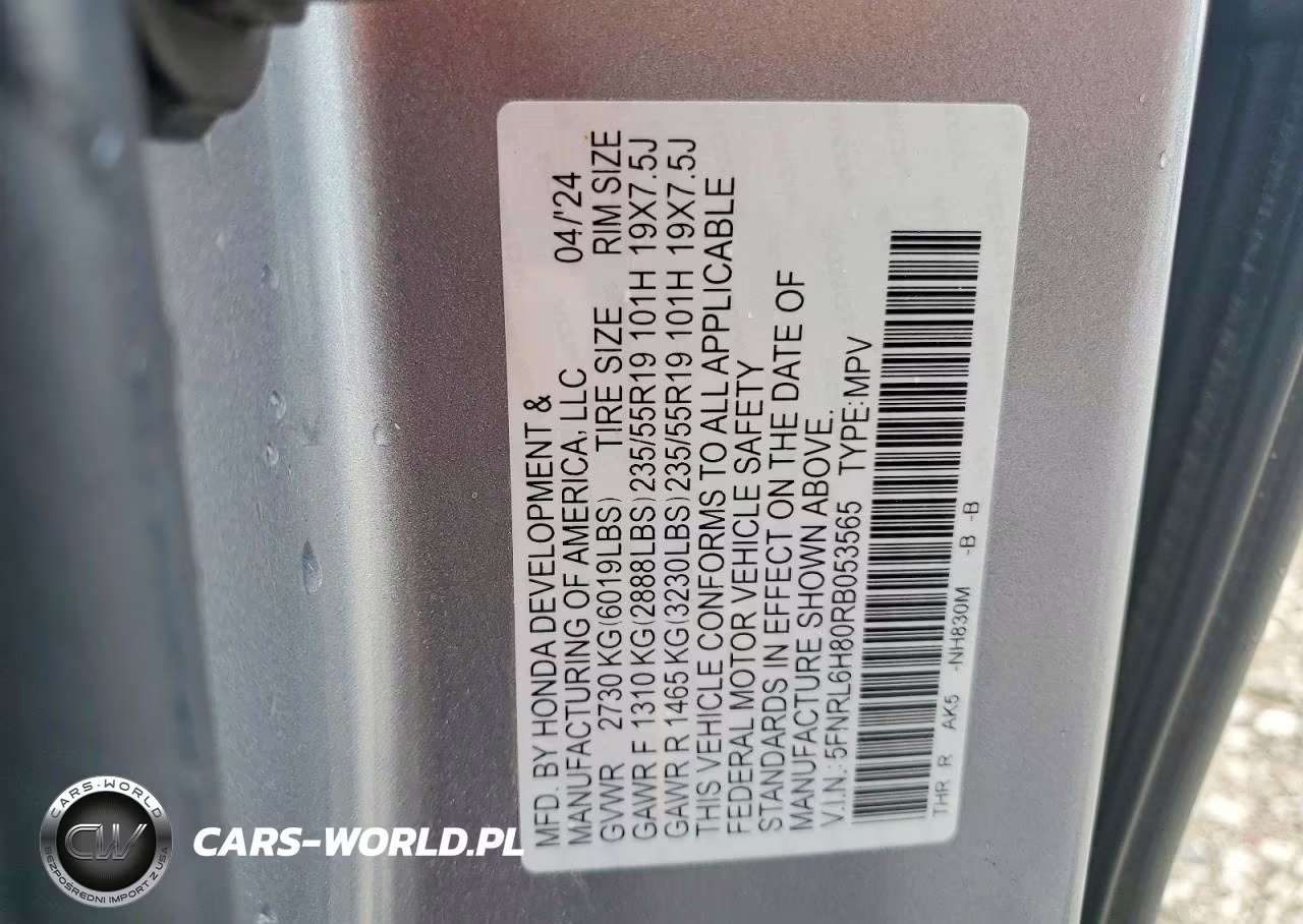 2024 Honda Odyssey Touring VIN:5FNRL6H80RB053565 - 13